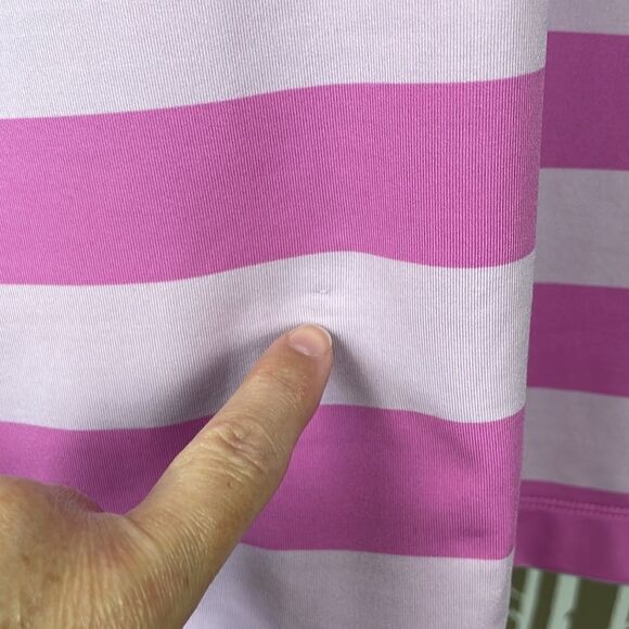 Nike Golf Tour Performance Dri-Fit Golf Shirt - Pink Stripes - Barbiecore - Picture 3 of 8